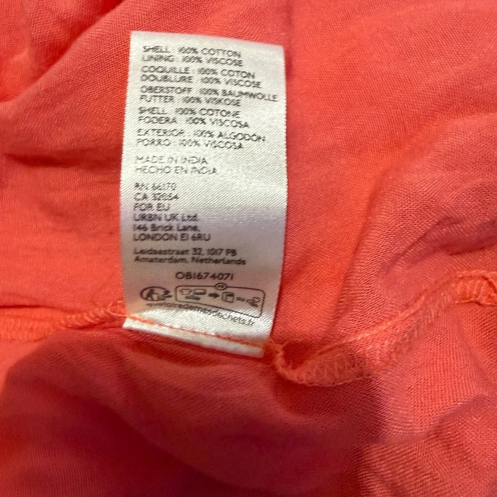 Free People Coral Tie-Front Swim Cover-Up